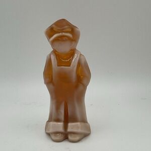 Mosser Glass Vi Hunter Josh Doll Figurine Mojave Peach Frost Vintage 1982 #1